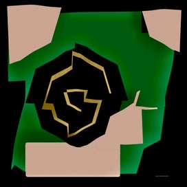 De Slak, digitale kunst, 30x30cm