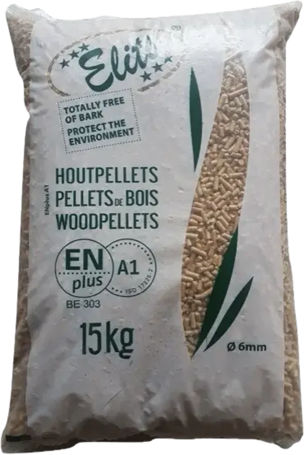 900 kg Elite groen pellets 60 zakken EN+/A1 incl. bezorging door geheel Nl.