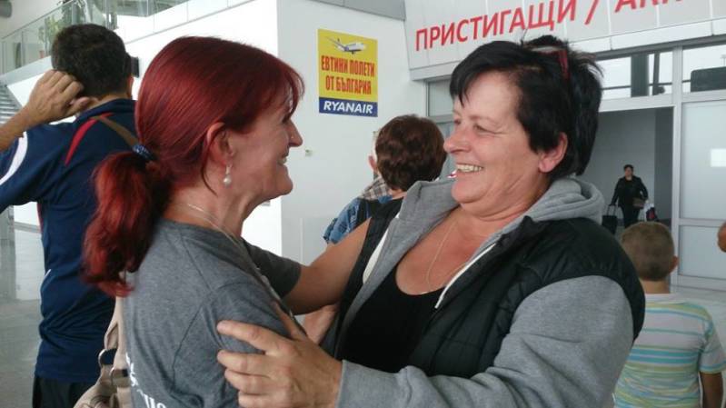 Ineke aankomst Bulgarije per vliegtuig 11 september 2015