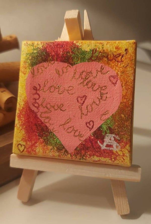 001 Mini Hart & Love 7,5x7,5cm