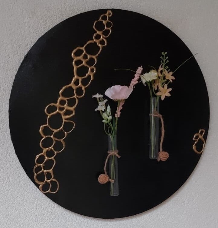 045 Flowers on the wall rond 50cm
