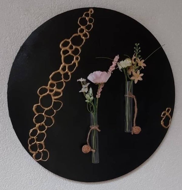 045 Flowers on the wall rond 50cm