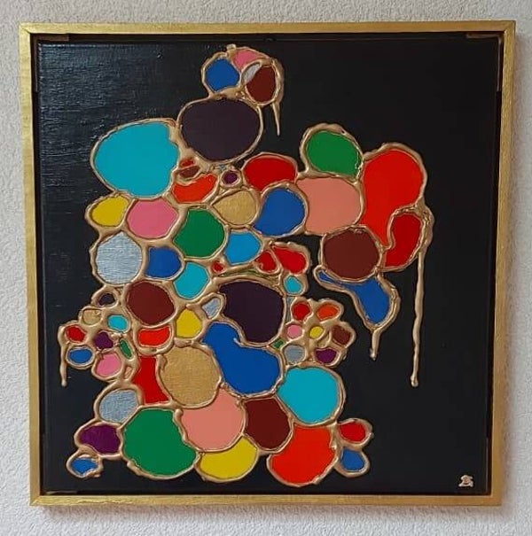 046 Colour Bubbles 40x40cm