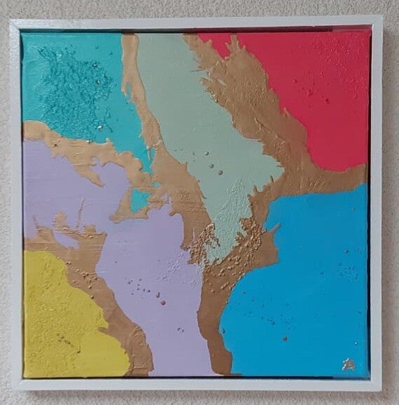 056 Cotton Candy with a twist 30x30cm