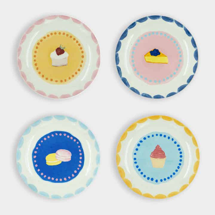 Sweet Pastry Gebaksbordjes set van 4