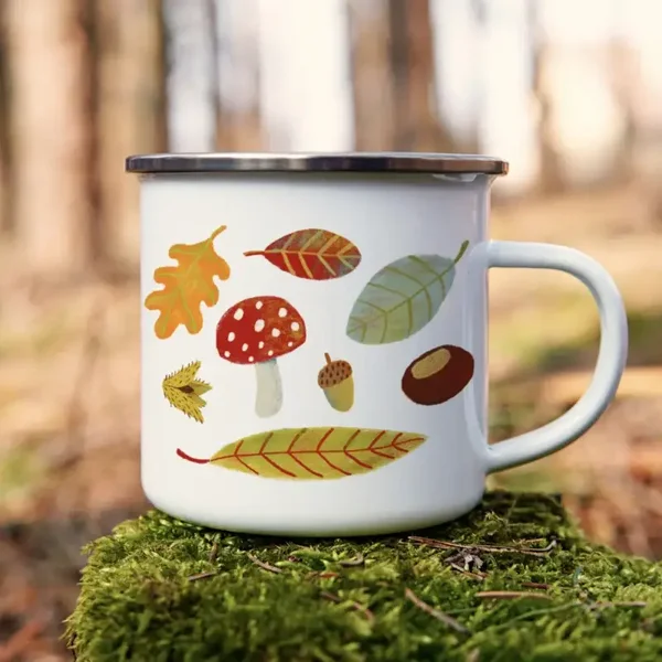 Emaille mok Herfst