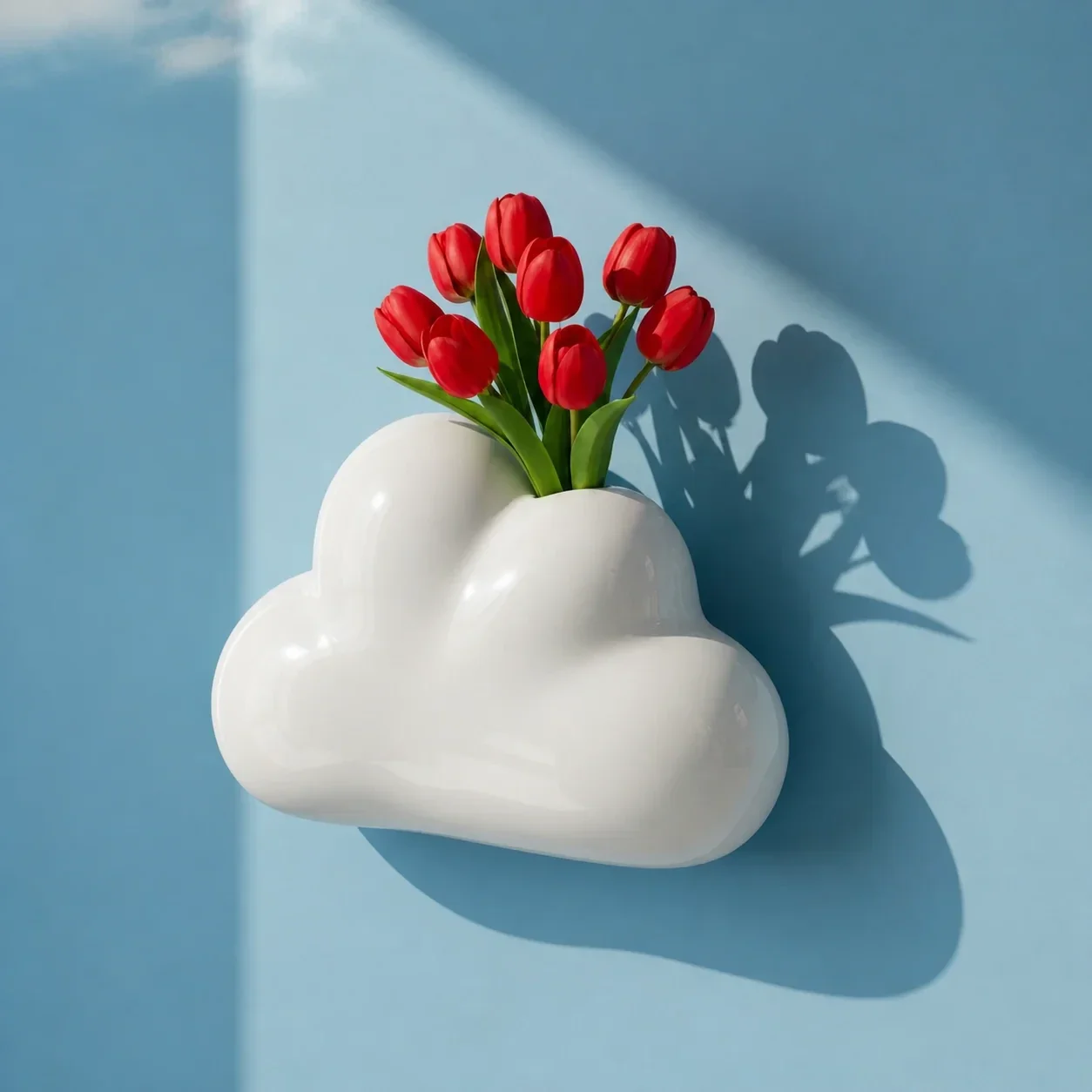 Wandvaas Wolk groot