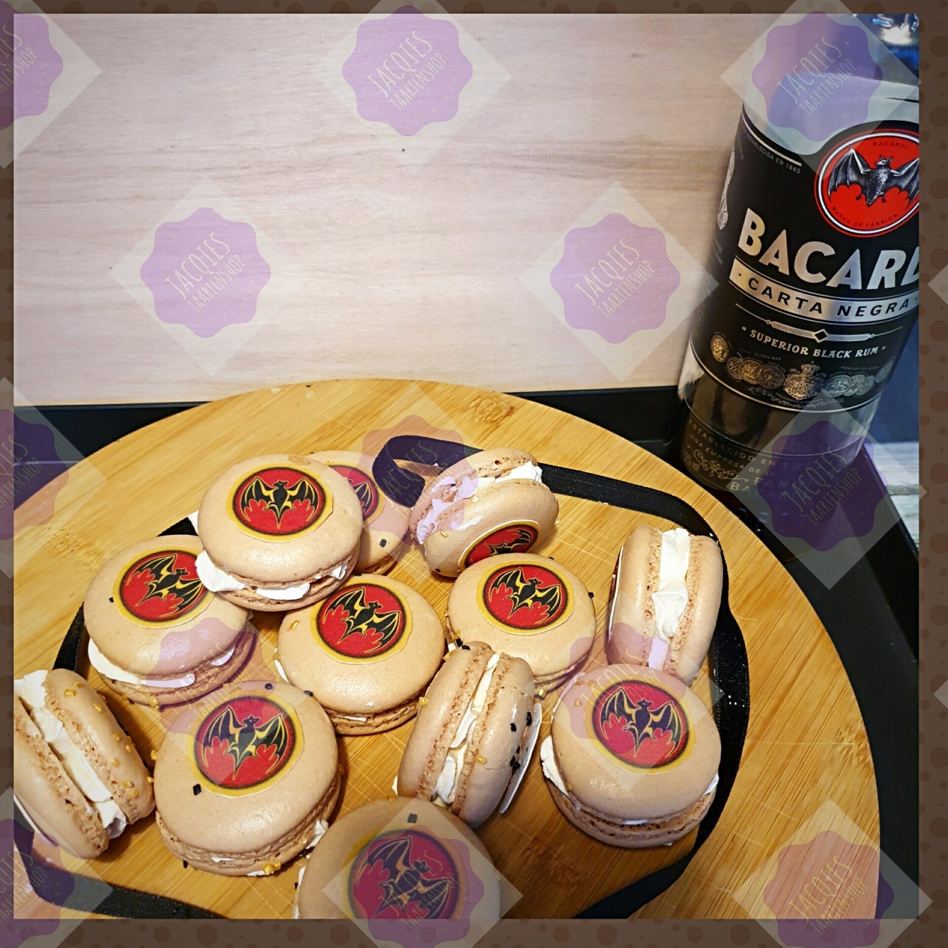 Macarons met drank naar keuze