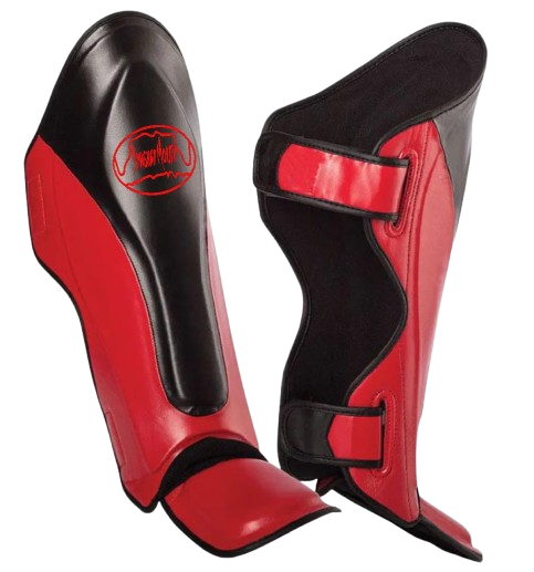 Smashed Mouth MMA / Muay Thai Shin Guards – Red & Black