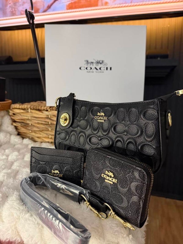 COACH EMBOSSED CROSSBODY SET