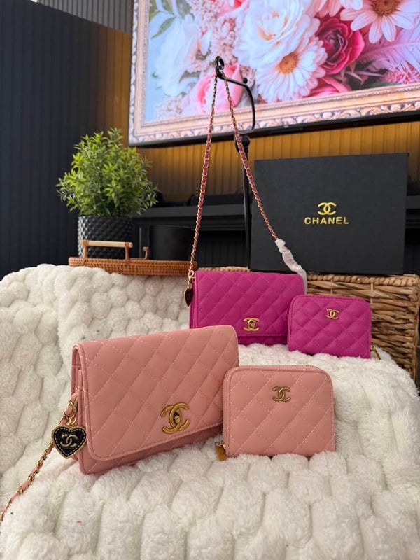 CHANEL QUILTED SET- 3 COLORES
