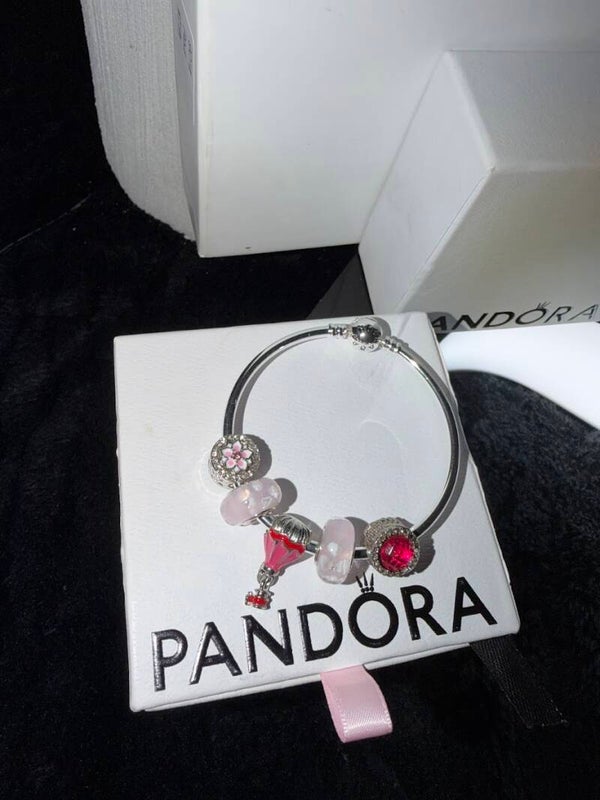 PINK PRINCESS CHARM BRACELET