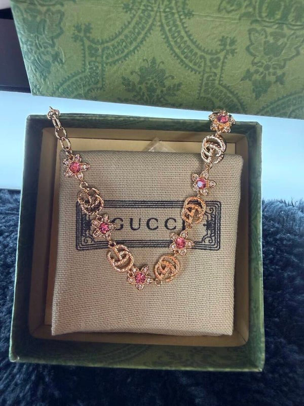 PINK FLORAL MONOGRAM BRACELET