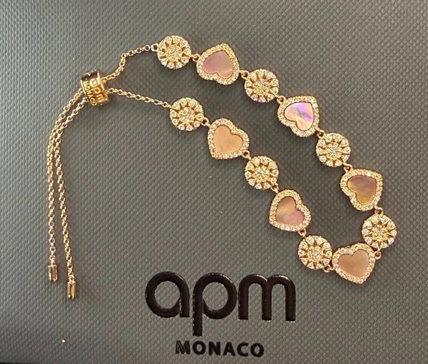 APM ROSE GOLDEN HEART BRACELET