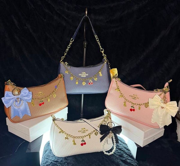 COACH WOVEN CHARM BAG