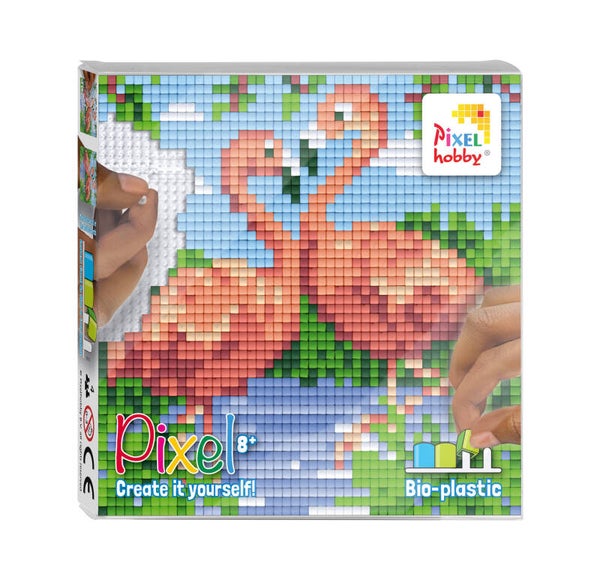 Kit 4 mini plaques 2 flamants rose