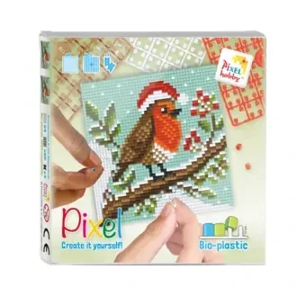 Kit 4 mini plaques rouge gorge