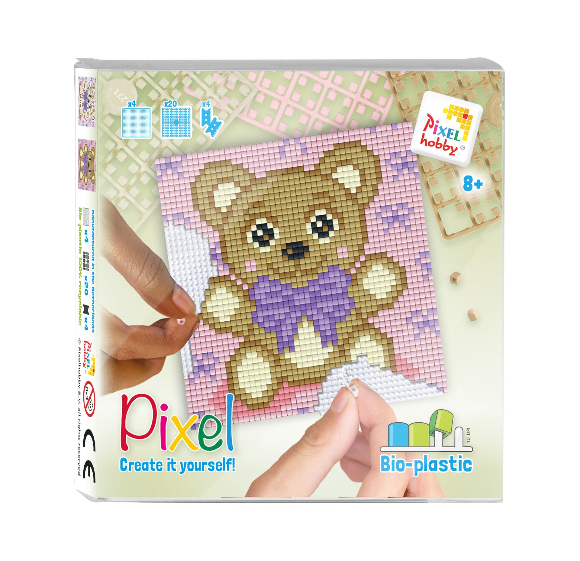Kit 4 mini plaques ourson