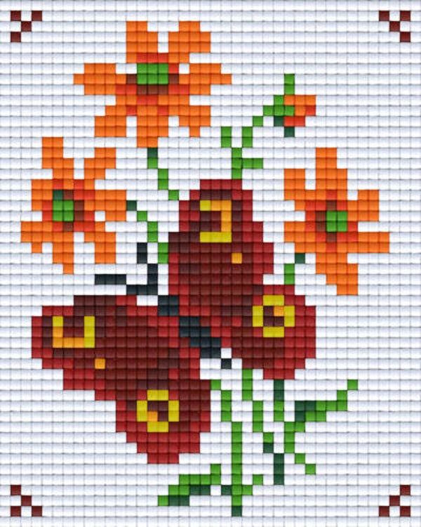 Kit 1 Plaque Fleurs Papillons