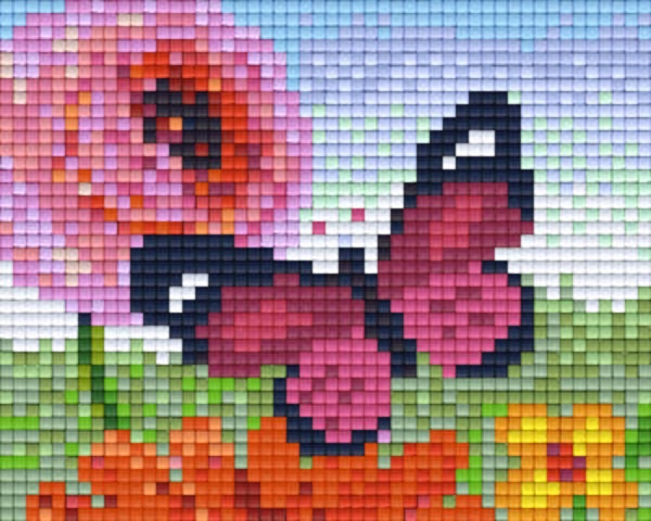 Kit 1 Plaque Fleurs Papillons