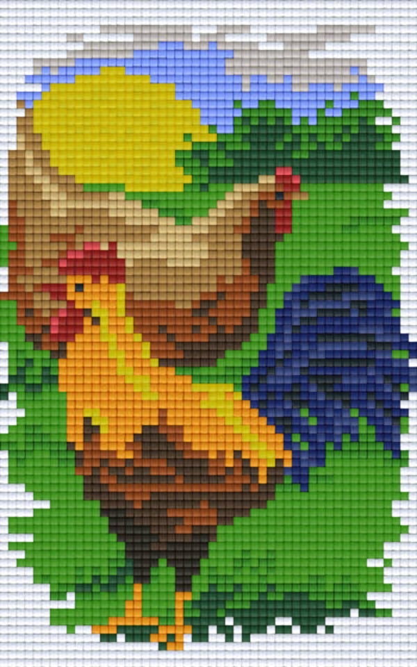 Kit 2 Plaques Poule et Coq