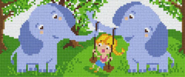 Kit 3 Plaques Eléphant et Enfant