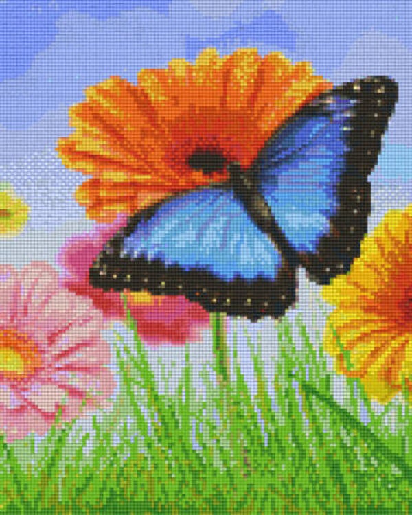 Kit 9 Plaques Fleurs Papillon