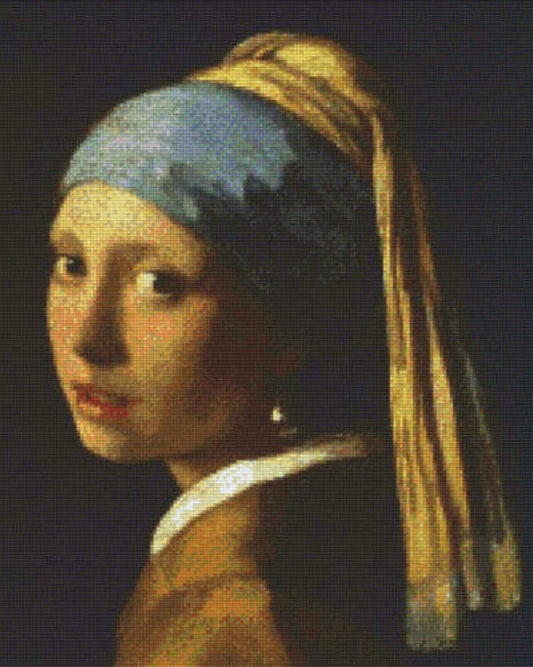 Kit 16 Plaques La Jeune Fille à La Perle