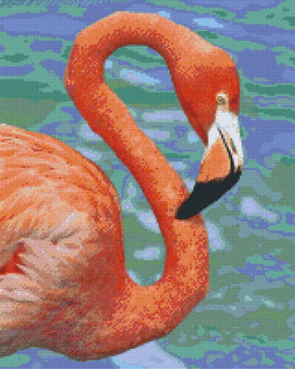 Kit 16 Plaques Flamant Rose
