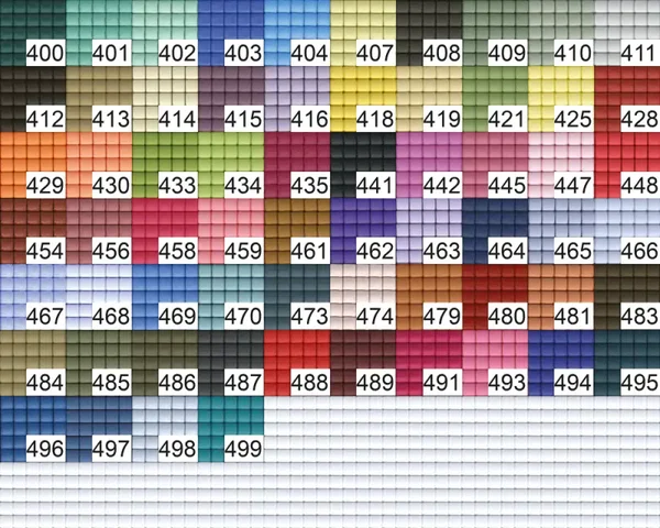 Carré de Pixels Du Numéro 400 à 499
