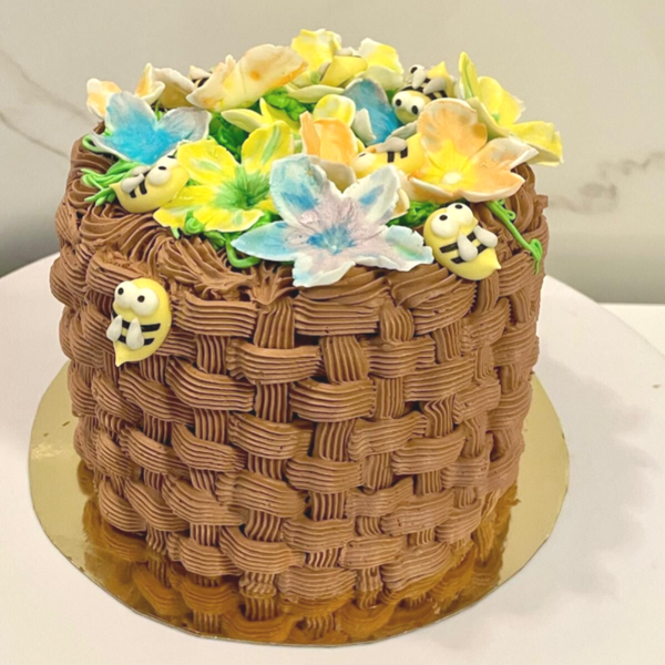 Bloemenmand met bijtjes