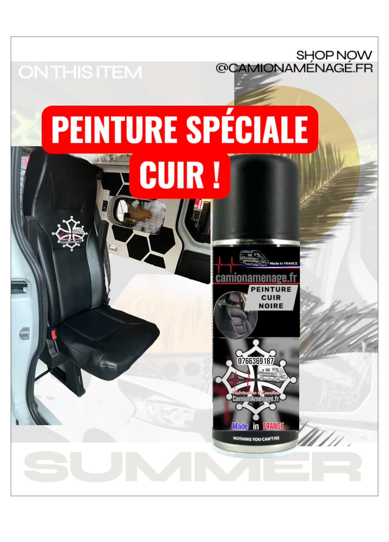PEINTURE CUIR / MAT BLACK / NOIRE / PRIMASTARS