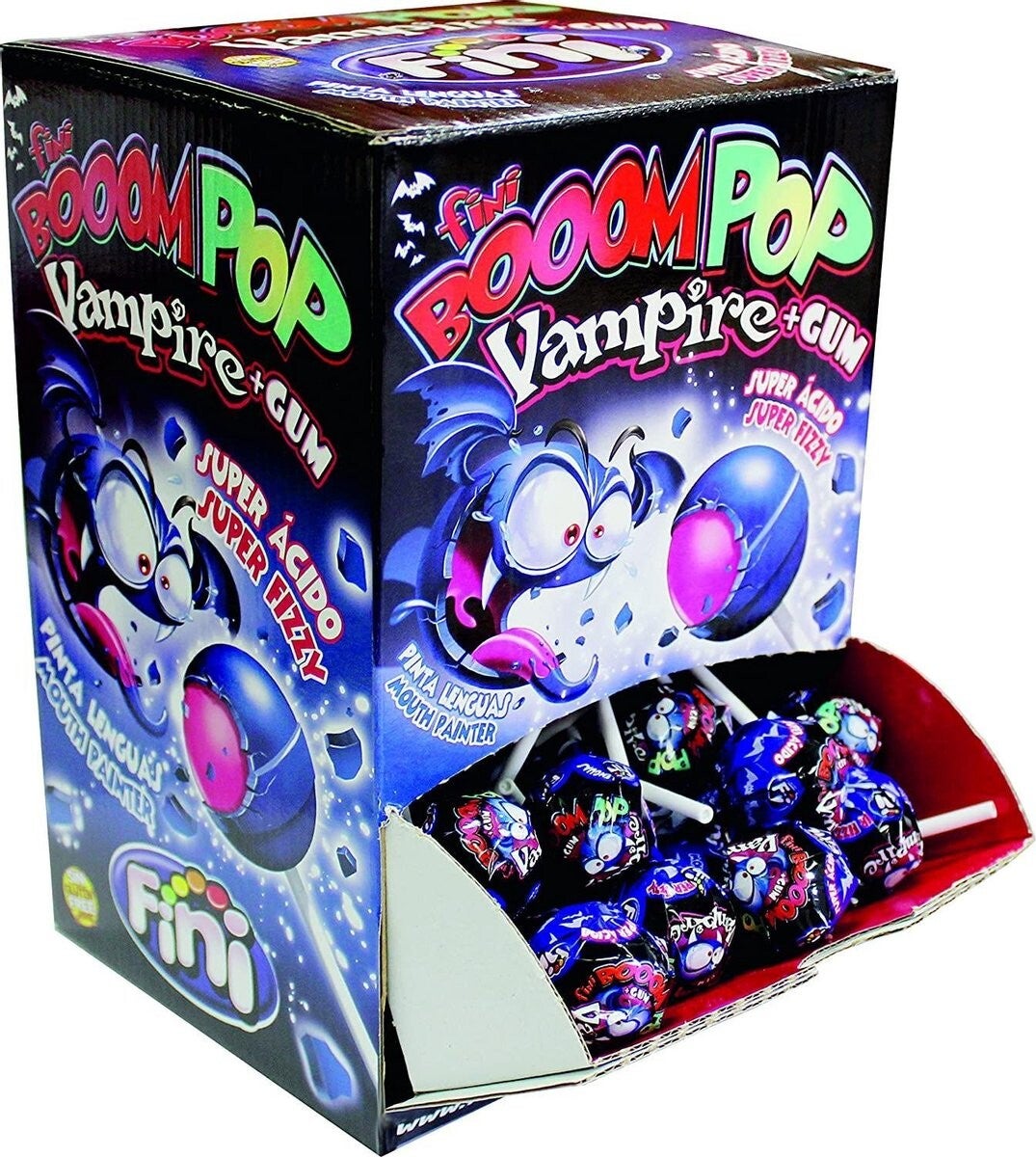 Fini Boom Vampire lolly met kauwgum 100 stuks