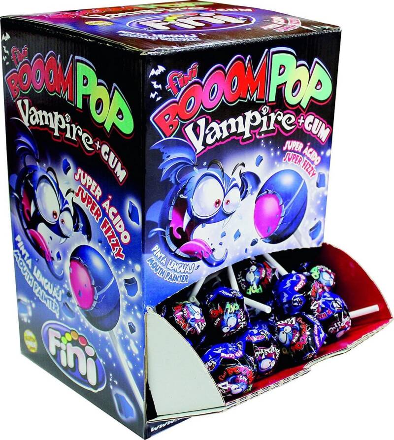 Fini Boom Vampire lolly met kauwgum per stuk