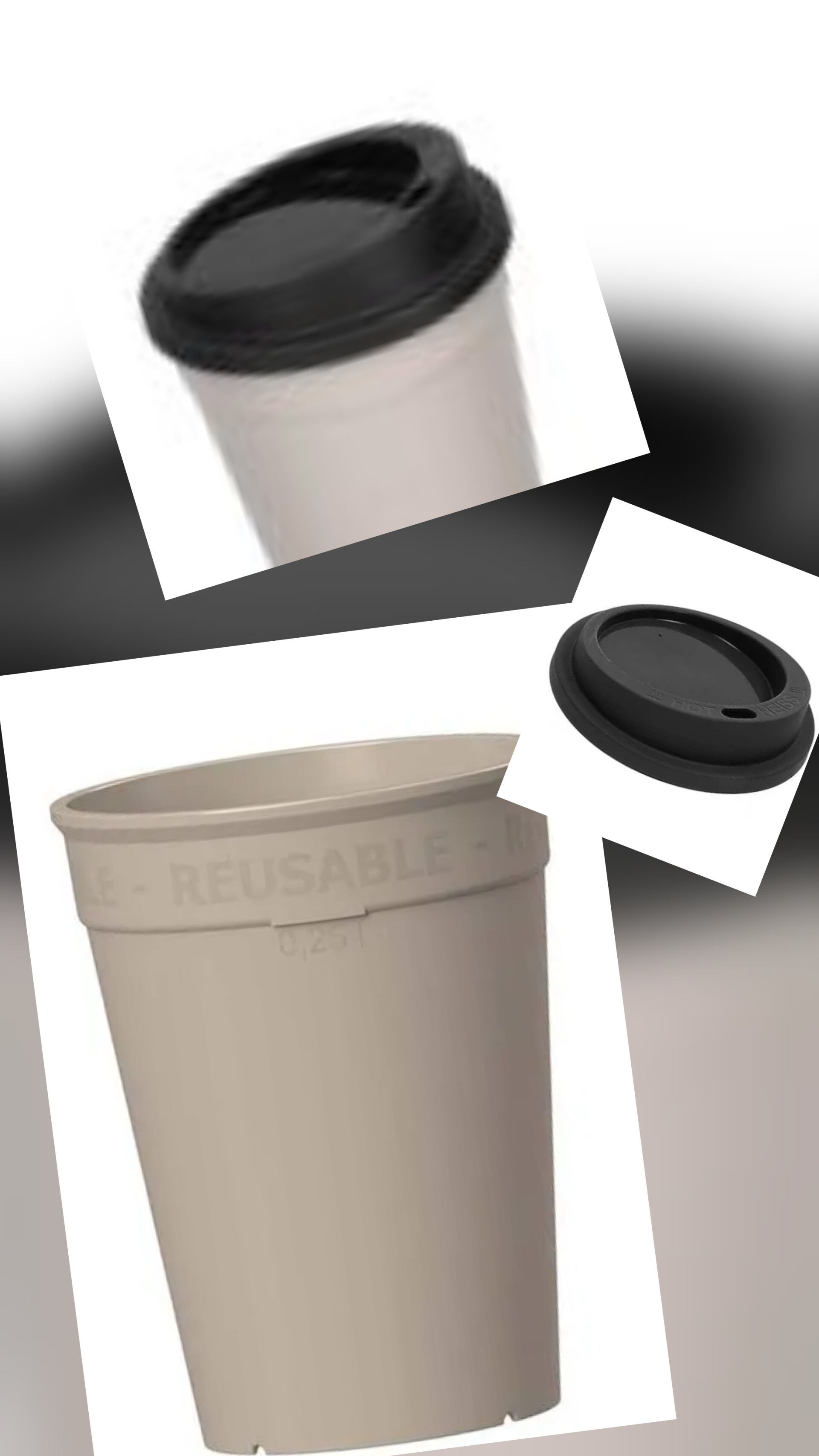 Herbruikbare beker compleet 0,4 liter