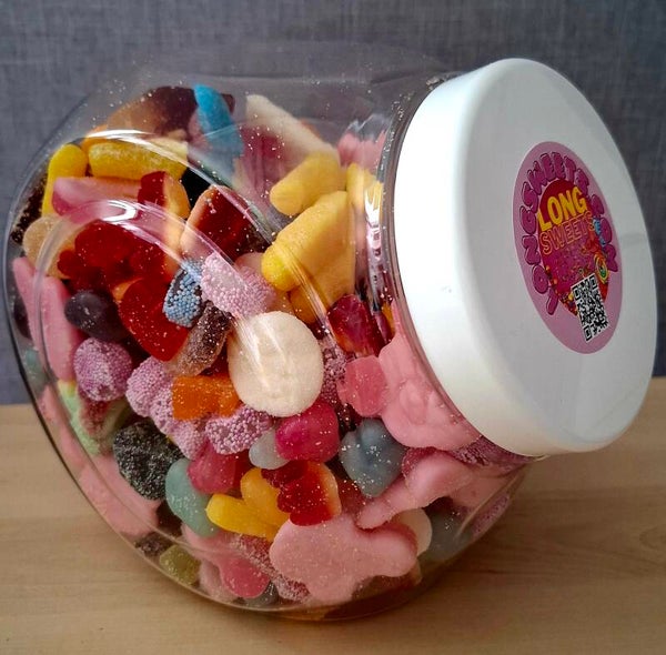 Snoeppot Longsweets mysterie mix plastic 1,5  kilo snoep per stuk