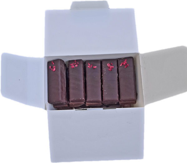TOSCA BonBons "Reepjes" Aardbei Pure Chocolade 250/500 gram