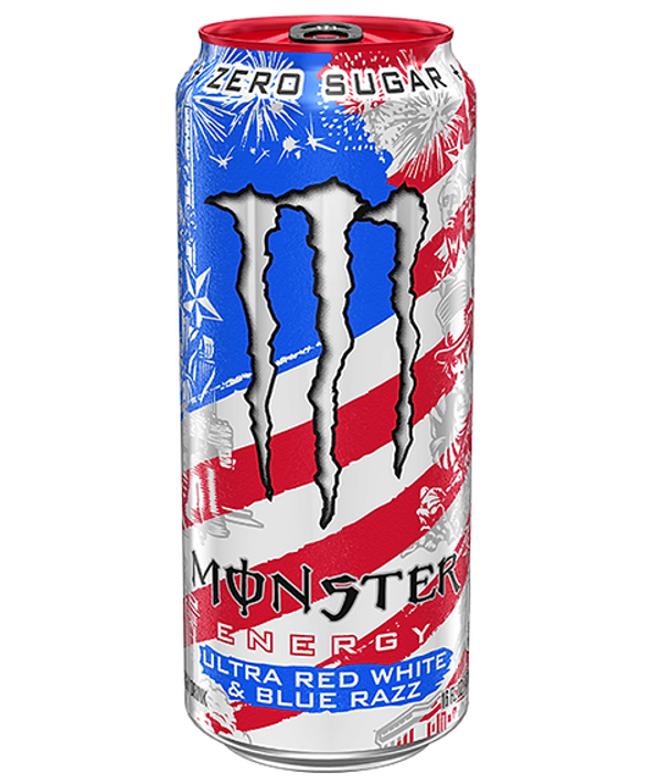 Monster Energy Ultra Red White and Blue Razz 473 ml