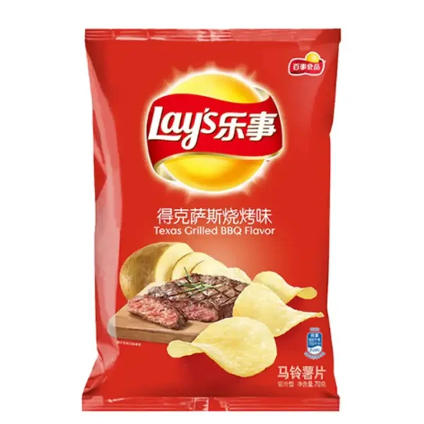 Chips Lays Aziatisch Texax BBQ  70 gram