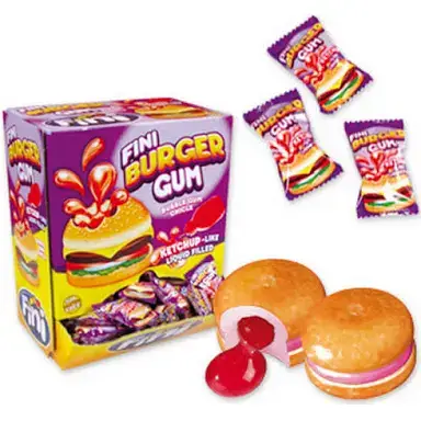 Fini Burger Gum Ketchupfilled per doos 200 stuks