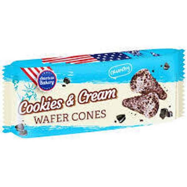 American Bakery Cookies & Cream Wafer Cones 100 gr