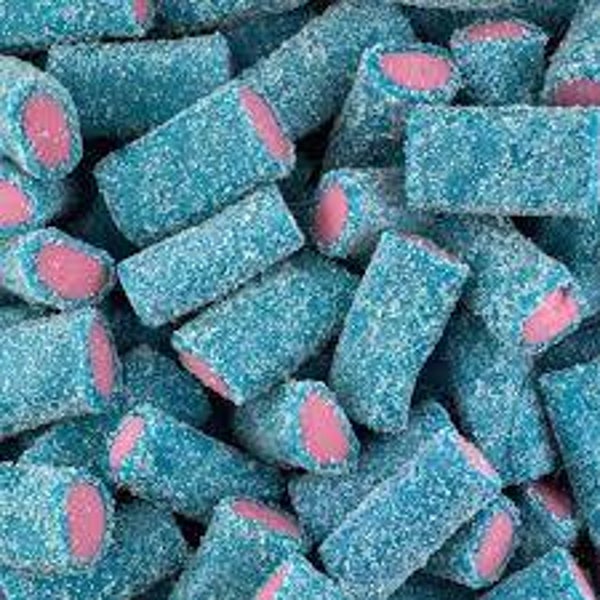 Blauwe staaf zuur schepsnoep