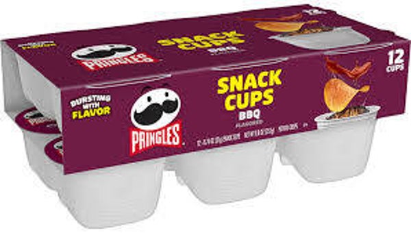 Pringles Snack Cups - BBQ  12 x 19g