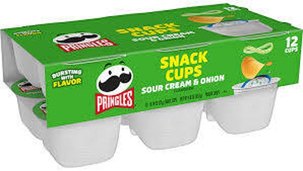 Pringles Snack Cups - Sour Cream & Onion 12 x 19g