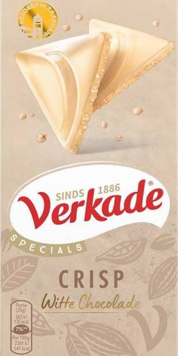 VERKADE Crisp Witte Chocolade 90 gram