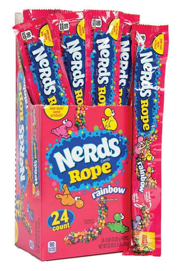 Nerds Rope Rainbow per doos 24 x 26 gram
