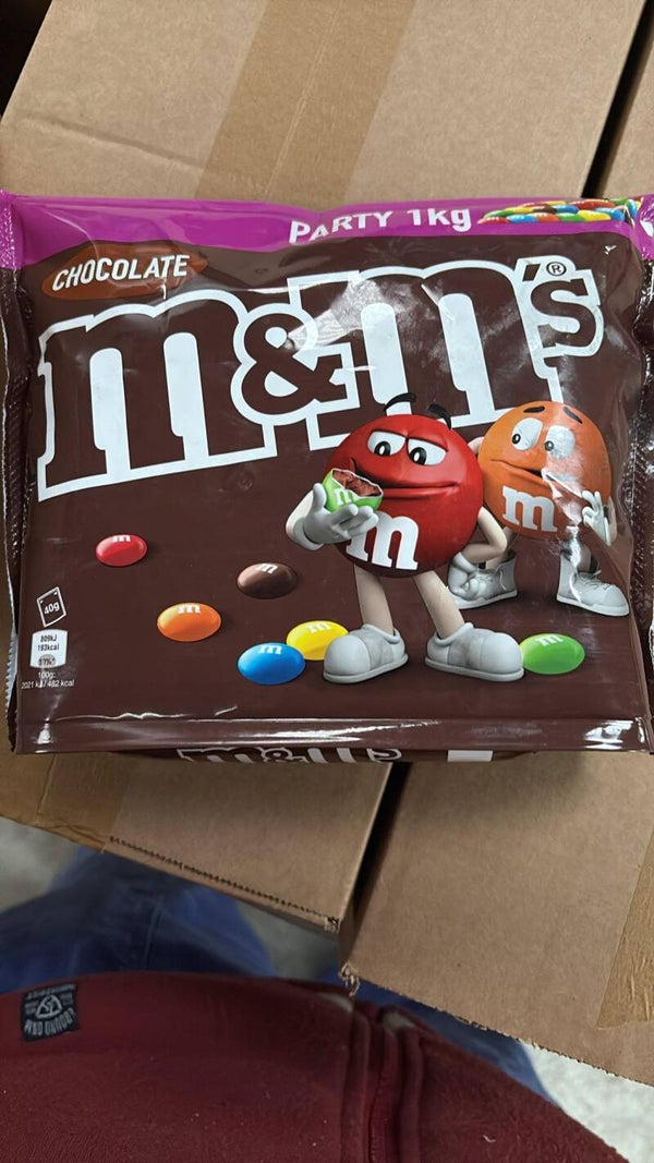 M&M Chocola ( bruin ) 1 kilo / 1000 gram