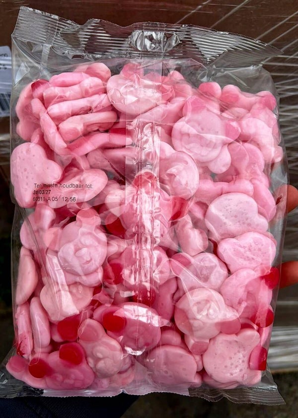 Schepsnoep zak per kilo Vegan Panda's Pink
