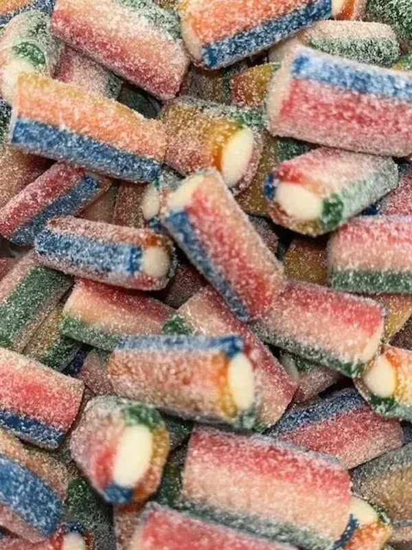 Regenboog mini Jumbo staaf zuur schepsnoep