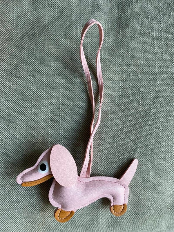 Bagcharm tashanger teckel - roze